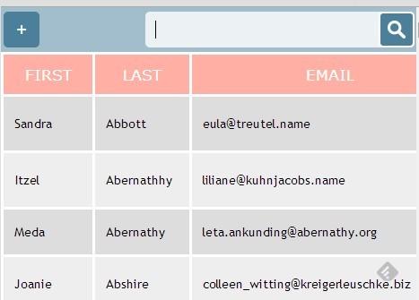 jQuery singlePageContactList